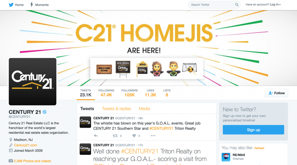 century-21-twitter-profile-branding