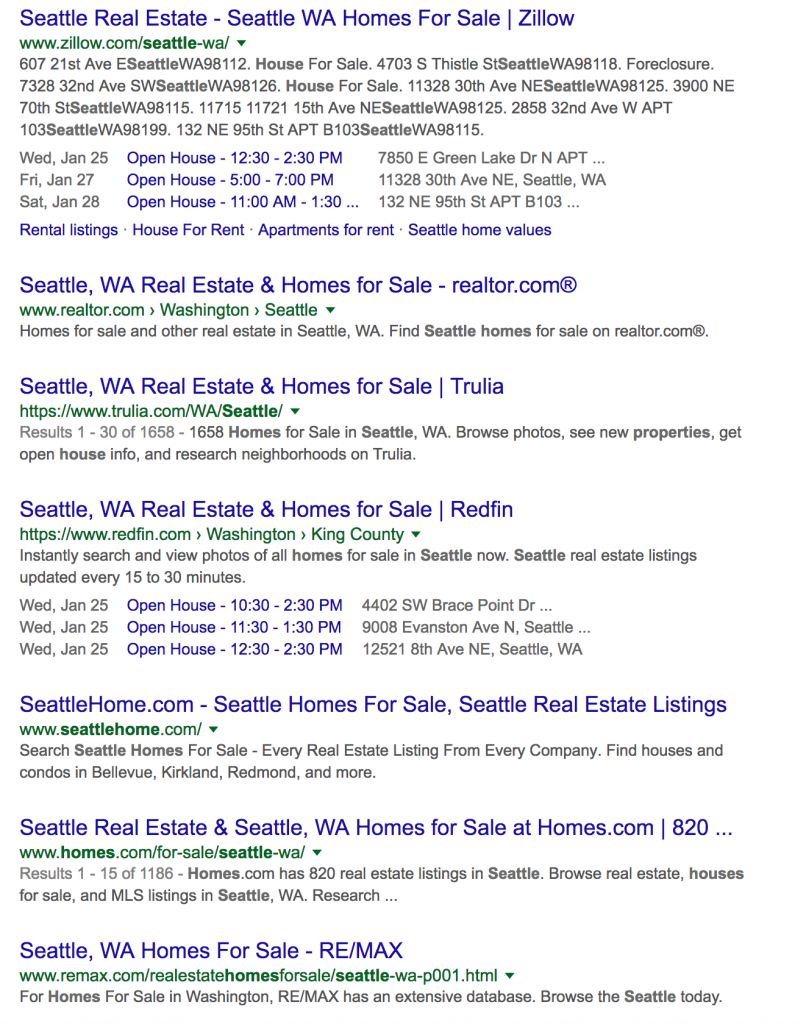 Seattle homes google search