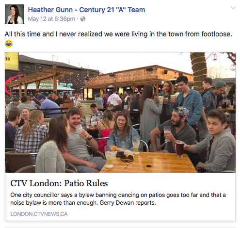 Heather Gunn Facebook Post about her target community