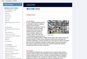 Unilever case study by Cushman and Wakefield