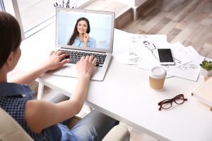 video call interface for prospect interviews