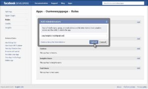 Facebook add an admin