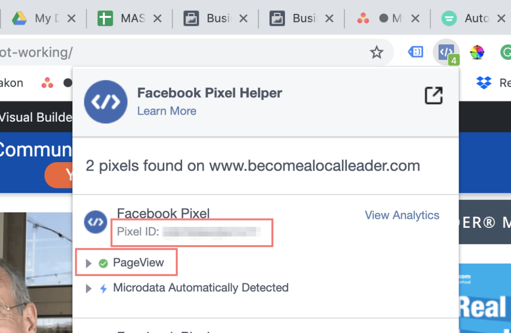 FB pixel helper