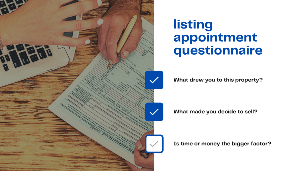 real estate listing appointment questionnaire